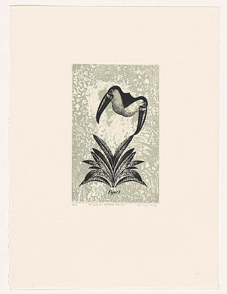 Artist: b'Milojevic, Milan.' | Title: b'A question of balance (Figur 3).' | Date: 2007 | Technique: b'relief-etching and aquatint, printed in colour, from two plates'