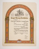 Artist: Hamel Brothers. | Title: Loyal Orange Institution, certificate | Technique: lithograph, printed in colour, from multiple stones [or plates]