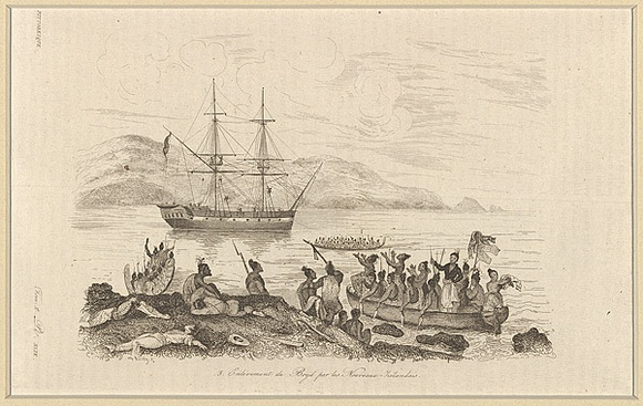 Title: b'Enl\xc3\xa8vement du Boyd par les Nouveaux-Z\xc3\xa9landais [Abduction of the Boyd by the New Zealanders]' | Date: 1835 | Technique: b'engraving, printed in black ink, from one steel plate'