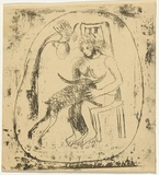 Artist: b'BOYD, Arthur' | Title: b'(Seated figure and ram).' | Date: 1960-70 | Copyright: b'Reproduced with permission of Bundanon Trust'