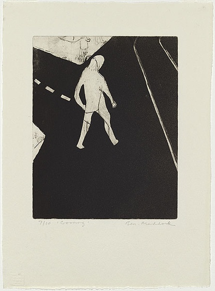 Artist: b'MADDOCK, Bea' | Title: b'Journey V: Crossing' | Date: 1966 | Technique: b'line-etching, aquatint and drypoint, printed in black ink, from one copper plate'