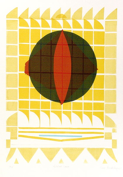 Artist: b'Buckley, Sue.' | Title: b'Gilded cage.' | Date: 1981 | Technique: b'screenprint, printed in colour, from multiple stencils' | Copyright: b'This work appears on screen courtesy of Sue Buckley and her sister Jean Hanrahan'