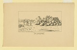 Title: b'The lighthouse, Cue-Lake Carey track' | Date: c.1895 | Technique: b'lithograph, printed in black ink, from one stone'