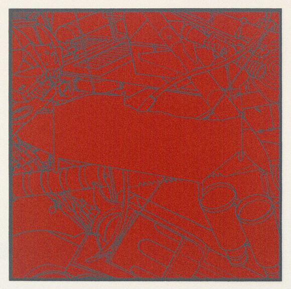 Artist: b'Burgess, Peter.' | Title: b'Object relations I - 5 of 6.' | Date: 1990 | Technique: b'screenprint, printed in colour, from two stencils'