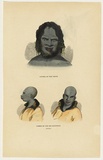 Title: bNaturel du Port Jervis; Femme de L'Ile des Kanguroos | Date: c.1840s | Technique: b'lithograph, printed in black ink, from one stone [or plate]; hand-coloured'