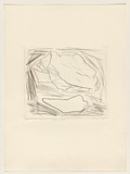 Title: Cloth and tube | Date: 1979 | Technique: drypoint, printed in black ink, from one perspex plate, hand-coloured in brown wash