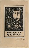 Artist: FEINT, Adrian | Title: Bookplate: Patricia Quinan. | Date: (1930) | Technique: wood-engraving, printed in black ink, from one block | Copyright: Courtesy the Estate of Adrian Feint