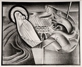 Artist: b'Brown, Vincent.' | Title: b'Madonna del lago.' | Date: 1948 | Technique: b'chalk-lithograph, printed in black ink, from one aluminium plate'