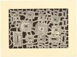 Artist: b'Tjampitjinpa, Ronnie.' | Title: b'not titled' | Date: 1993 | Technique: b'woodcut, printed in black ink, from one block'