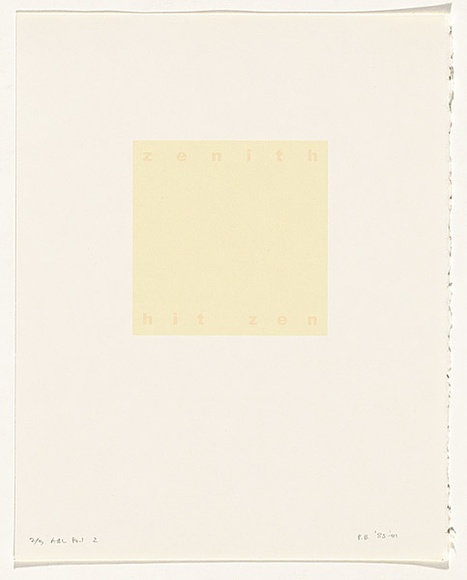 Artist: Burgess, Peter. | Title: zenith: hit zen. | Date: 2001 | Technique: computer generated inkjet prints, printed in colour, from digital files