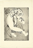 Artist: b'BOYD, Arthur' | Title: b'White figure over dark.' | Date: (1968-69) | Technique: b'etching and aquatint, printed in black ink, from one plate' | Copyright: b'Reproduced with permission of Bundanon Trust'