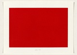 Title: b'not titled [deep red]' | Date: 2004 | Technique: b'screenprint, printed in acrylic paint, from one stencil'