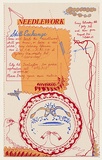 Artist: b'McMahon, Marie.' | Title: b'Needlework: Skill exchange' | Date: 1976 | Technique: b'screenprint, printed in colour, from three stencils' | Copyright: b'\xc2\xa9 Marie McMahon. Licensed by VISCOPY, Australia'