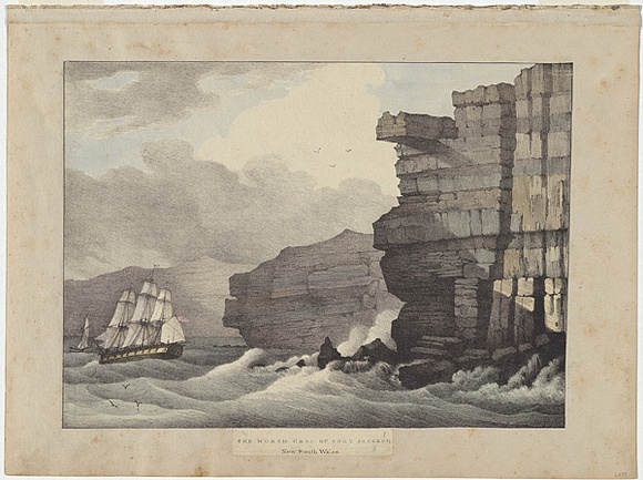 Artist: b'Earle, Augustus.' | Title: b'The North Head of Port Jackson, New South Wales.' | Date: 1830 | Technique: b'lithograph, printed in black ink, from one stone; hand-coloured'