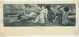 Artist: LINDSAY, Lionel | Title: Femmes damnées | Date: 1909 | Technique: etching, aquatint and roulette, printed in blue ink, from one plate | Copyright: Courtesy of the National Library of Australia