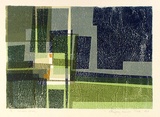Artist: DAVIES, Rhonda | Title: Circular Quay. | Date: c.1960 | Technique: screenprint, printed in colour, from five stencils