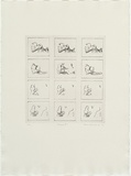 Artist: b'MADDOCK, Bea' | Title: b'Game V' | Date: 1972 | Technique: b'photo-etching and burnishing, printed in black ink, from three zinc plates'