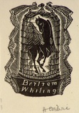 Artist: OGILVIE, Helen | Title: not titled [Winged horse in cage]. | Date: c.1937 | Technique: wood-engraving, printed in black ink, from one block