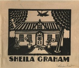 Artist: FEINT, Adrian | Title: Bookplate: Sheila Graham. | Date: (1927) | Technique: wood-engraving, printed in black ink, from one block | Copyright: Courtesy the Estate of Adrian Feint