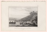 Artist: Sainson, Louis de. | Title: Aiguade de l'Astrolabe au Port du Roi (Nelle Hollande). [Taking on water - the Astrolabe - King George's Sound. New Holland] | Date: 1833 | Technique: lithograph, printed in black ink, from one stone