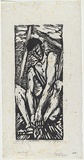 Artist: b'Clifton, Nancy.' | Title: b'The athlete.' | Date: 1961 | Technique: b'linocut, hand-printed in black ink, hand from one block'