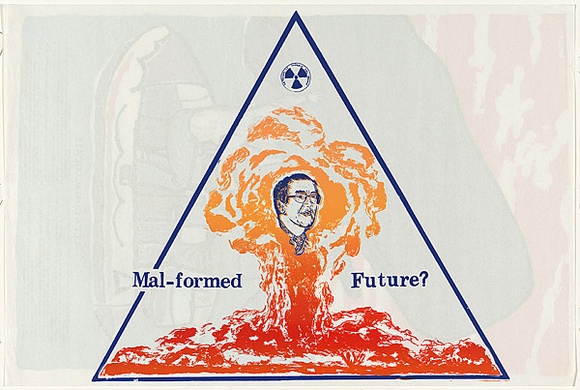 Artist: b'Lightbody, Graham.' | Title: b'Mal-formed future?' | Date: 1978 | Technique: b'screenprint, printed in colour, from two stencils' | Copyright: b'Courtesy Graham Lightbody'