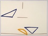 Artist: Rooney, Robert. | Title: JCV11 | Date: 2002, April - May | Technique: lithograph, printed in yellow, blue,  and grey ink | Copyright: Courtesy of Tolarno Galleries
