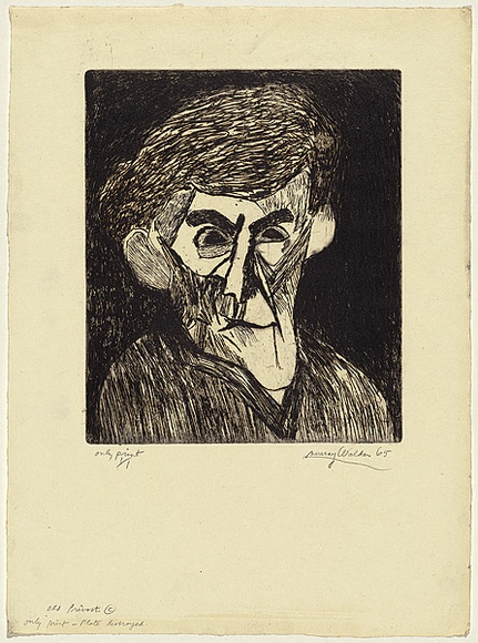 Artist: b'WALKER, Murray' | Title: b'Old Prevost (c)' | Date: 1965 | Technique: b'etching, printed in black ink, from one plate'