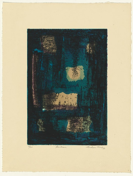 Artist: b'KING, Grahame' | Title: b'Nocturne' | Date: 1963 | Technique: b'lithograph, printed in colour, from five stones [or plates]'