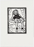 Artist: b'Rooney, Robert.' | Title: b'Girl, Hawthorn 1956 - 2001' | Date: 1956 | Technique: b'linocut, printed in black ink, from one block' | Copyright: b'Courtesy of Tolarno Galleries'