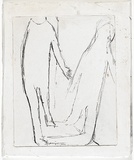 Artist: b'MADDOCK, Bea' | Title: b'Figure and shadow III.' | Date: 1965 | Technique: b'line-etching, printed in black ink, from one copper plate'