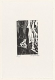 Artist: AMOR, Rick | Title: Not titled (hand job 1). | Date: 1988 | Technique: woodcut, printed in black ink, from one block