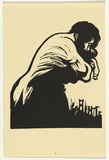 Artist: b'Counihan, Noel.' | Title: b'She began no wars.' | Date: 1950 | Technique: b'linocut, printed in black ink, from one block'