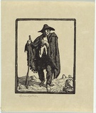 Artist: LINDSAY, Lionel | Title: The Spanish beggar | Date: 1922 | Technique: wood-engraving, printed in black ink, from one block | Copyright: Courtesy of the National Library of Australia