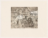 Artist: b'Cummings, Elizabeth.' | Title: b'Flinders outcrop.' | Date: 2005 | Technique: b'etching, aquatint and openbite, printed in black ink with plate-tone, from one plate'