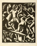 Artist: b'Hawkins, Weaver.' | Title: b'Tahiti (2)' | Date: 1934 | Technique: b'woodcut, printed in black ink, from one block' | Copyright: b'The Estate of H.F Weaver Hawkins'