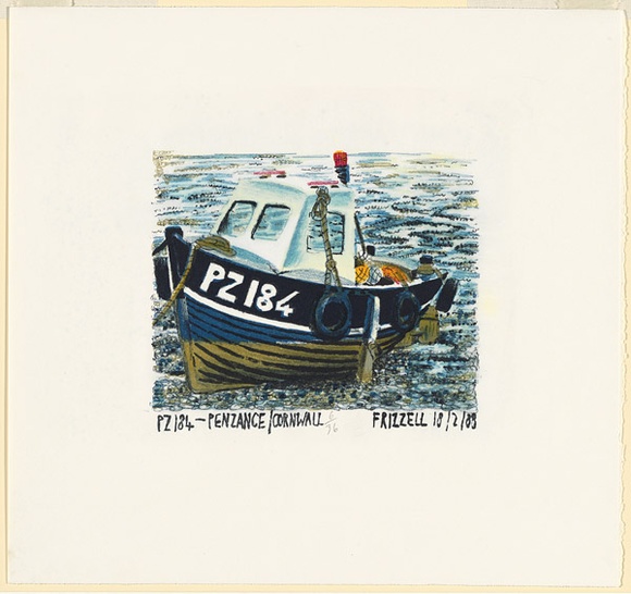 Artist: b'Frizzell, Dick.' | Title: b'PZ184, Penzance, Cornwall.' | Date: 1988 | Technique: b'lithograph, printed in colour, from multiple stones [or plates]' | Copyright: b'\xc2\xa9 Dick Frizzell'