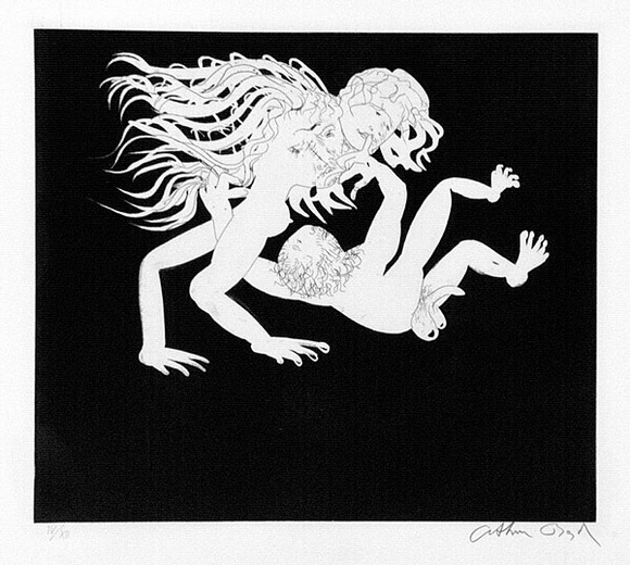 Artist: b'BOYD, Arthur' | Title: b'Myrrhine and Kinesias.' | Date: (1970) | Technique: b'etching and aquatint, printed in black ink, from one plate'