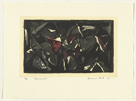 Artist: Leti, Bruno. | Title: Remnants | Date: 1987 | Technique: etching, printed in colour, from multiple plates