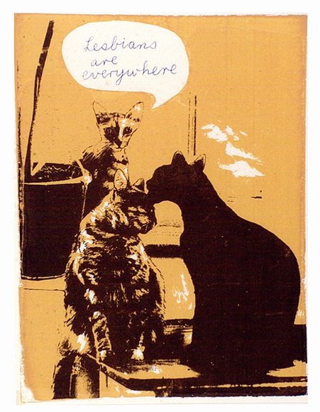Artist: Roberts, Anne. | Title: Lesbians are everywhere | Date: 1978 | Technique: screenprint, printed in colour, from two stencils