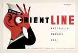 Artist: b'Bainbridge, John.' | Title: b'Orient Line Australia, Canada, USA (sticker).' | Date: c.1956 | Technique: b'photo-lithograph'