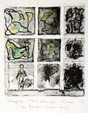 Artist: b'SHEARER, Mitzi' | Title: b'See through a window darkly' | Date: 1979 | Technique: b'etching and aquatint, printed in black ink, from one plate, hand-coloured'