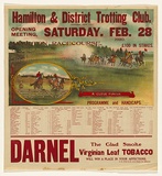 Artist: S.M. | Title: Hamilton and District Trotting Club.  Opening Meeting | Date: 1914 | Technique: lithograph, printed in colour, from multiple stones