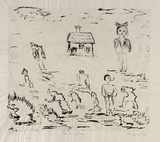 Artist: SHEARER, Mitzi | Title: Let's play | Date: 1981 | Technique: etching, soft ground printed in black ink, from one  plate