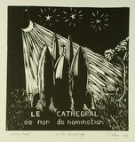 Artist: b'COLEING, Tony' | Title: b'Or the worried dog.' | Date: 1983 | Technique: b'linocut, printed in black ink, from one block'