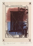 Artist: b'Geier, Helen.' | Title: b'Mind set' | Date: 1994 - 1995 | Technique: b'lithograph, printed in black ink; hand coloured; stitched with linen thread'