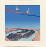 Artist: Sabey, Jo. | Title: Sky zone. | Date: 1986 | Technique: screenprint, printed in colour, from 19 stencils