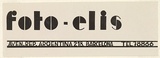 Title: b'Foto-Elis studio business card' | Date: c. 1933-37 | Technique: b'(shiny front, matt verso)'