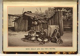 Artist: b'UNKNOWN' | Title: b'King Billy and his two wives.' | Date: c.1890 | Technique: b'lithograph, printed in brown ink, from one plate; varnished'