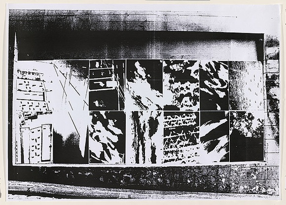 Artist: b'Dest.' | Title: b'Documentation of AO series on side of Forum Theatre, Hosier Lane.' | Date: 2004 | Technique: b'photocopy, printed in black ink'